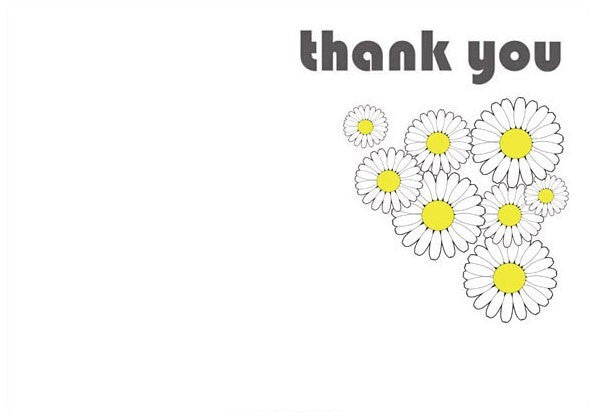 Card Thank You Daisies