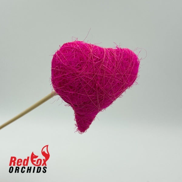 Sisal Heart Ball Fuschia