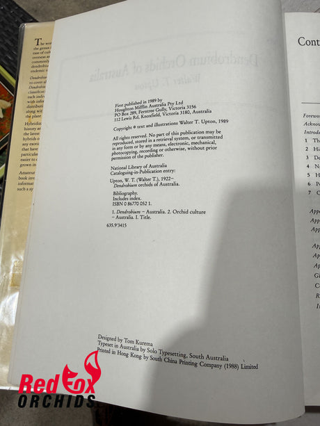 Dendrobium Orchids of Australia by Walter T. Upton